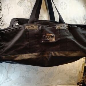 Sleek  Jumbo Black  Heavy Canvas Tactical Duffel/Backpack Bag for Men